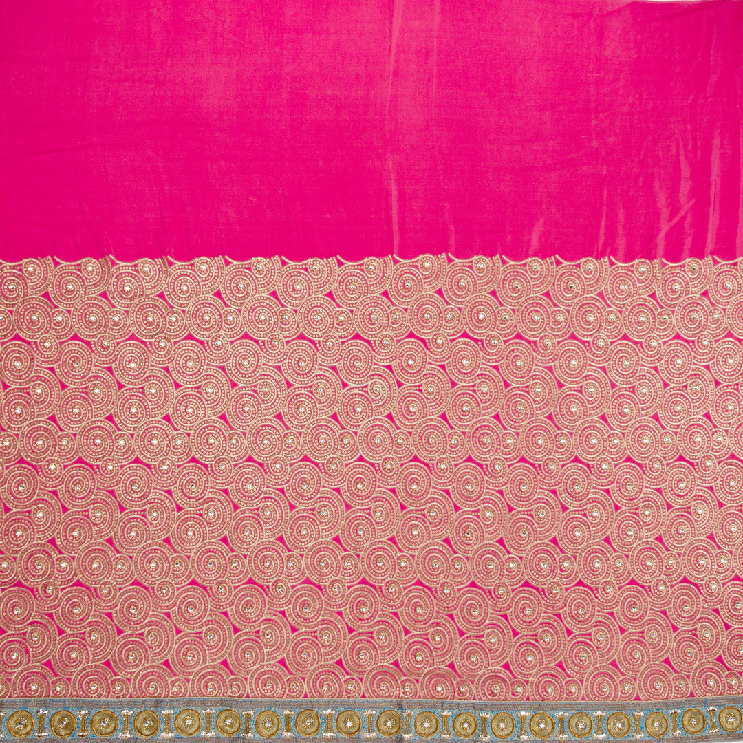 Kuberan Pink crepe Saree