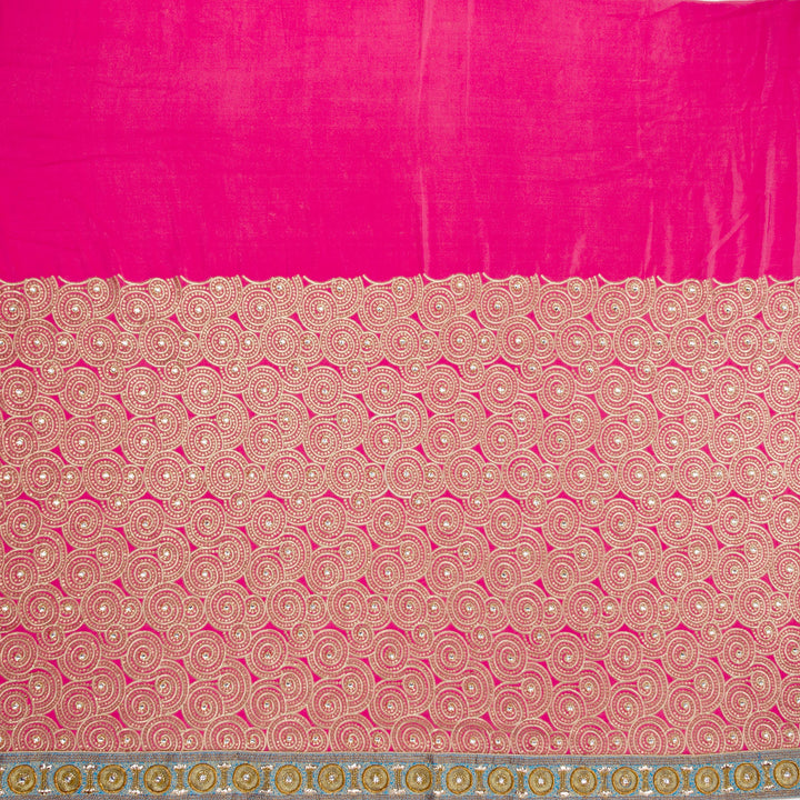 Kuberan Pink crepe Saree