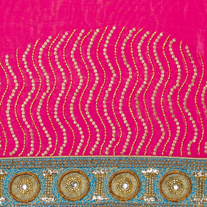 Kuberan Pink crepe Saree
