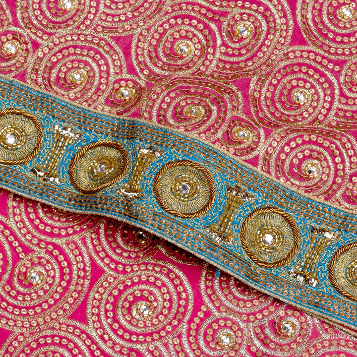 Kuberan Pink crepe Saree