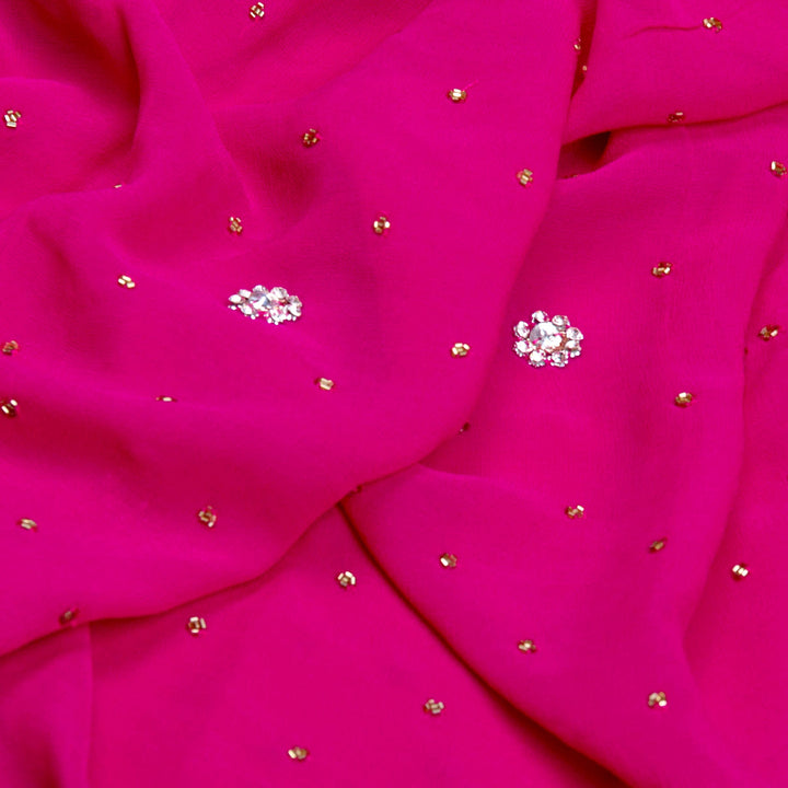 Kuberan Pink Georgette Saree