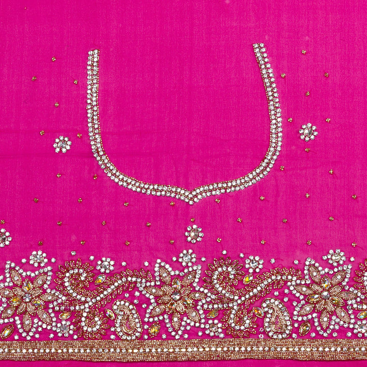 Kuberan Pink Georgette Saree