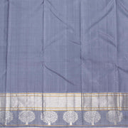 Kuberan Navy Blue Grey Kanchivaram Silk Saree