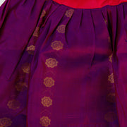 Kuberan Purple Pink Pure Silk Readymade Pavada
