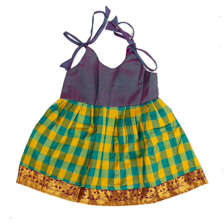 Kuberan Green Pure Silk Readymade Pavada