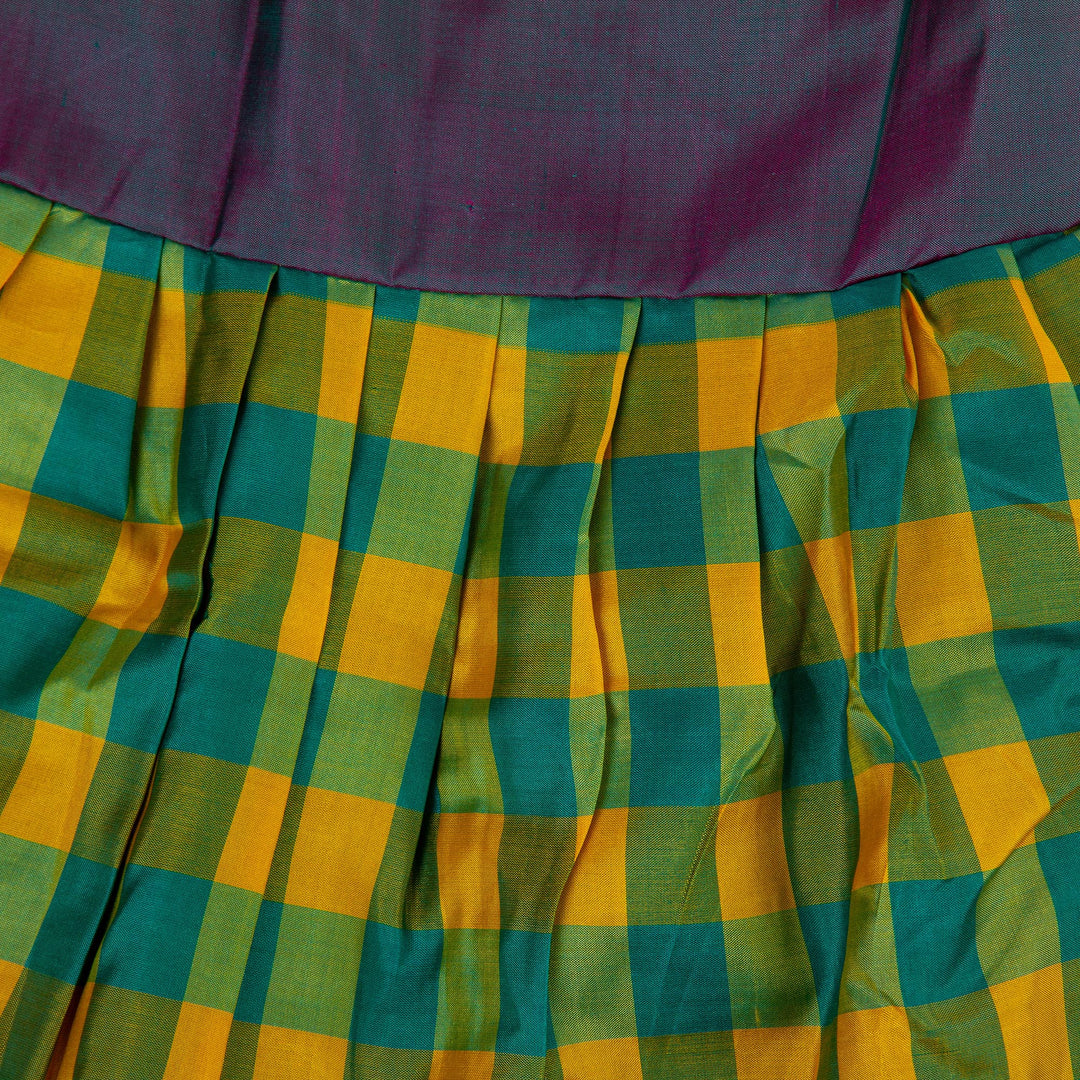 Kuberan Green Pure Silk Readymade Pavada