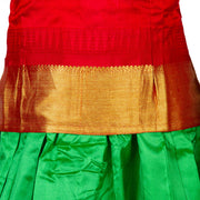 Kuberan Red Green Pure Silk Readymade Pavada