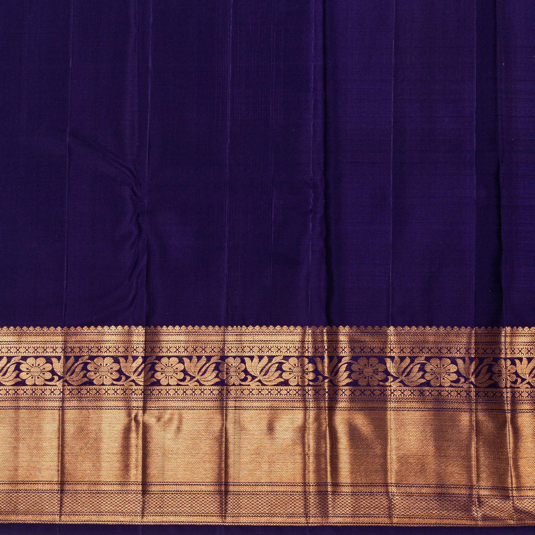 Kuberan Grey Navy Blue Kanchipuram Silk Saree