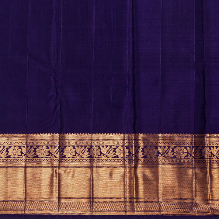 Kuberan Grey Navy Blue Kanchipuram Silk Saree