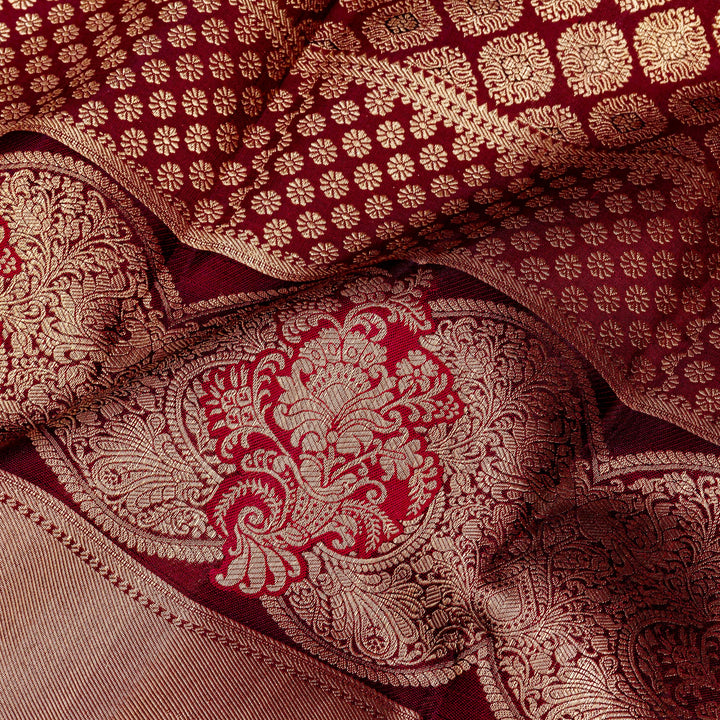 Kuberan Brown Kanchipuram Silk Saree