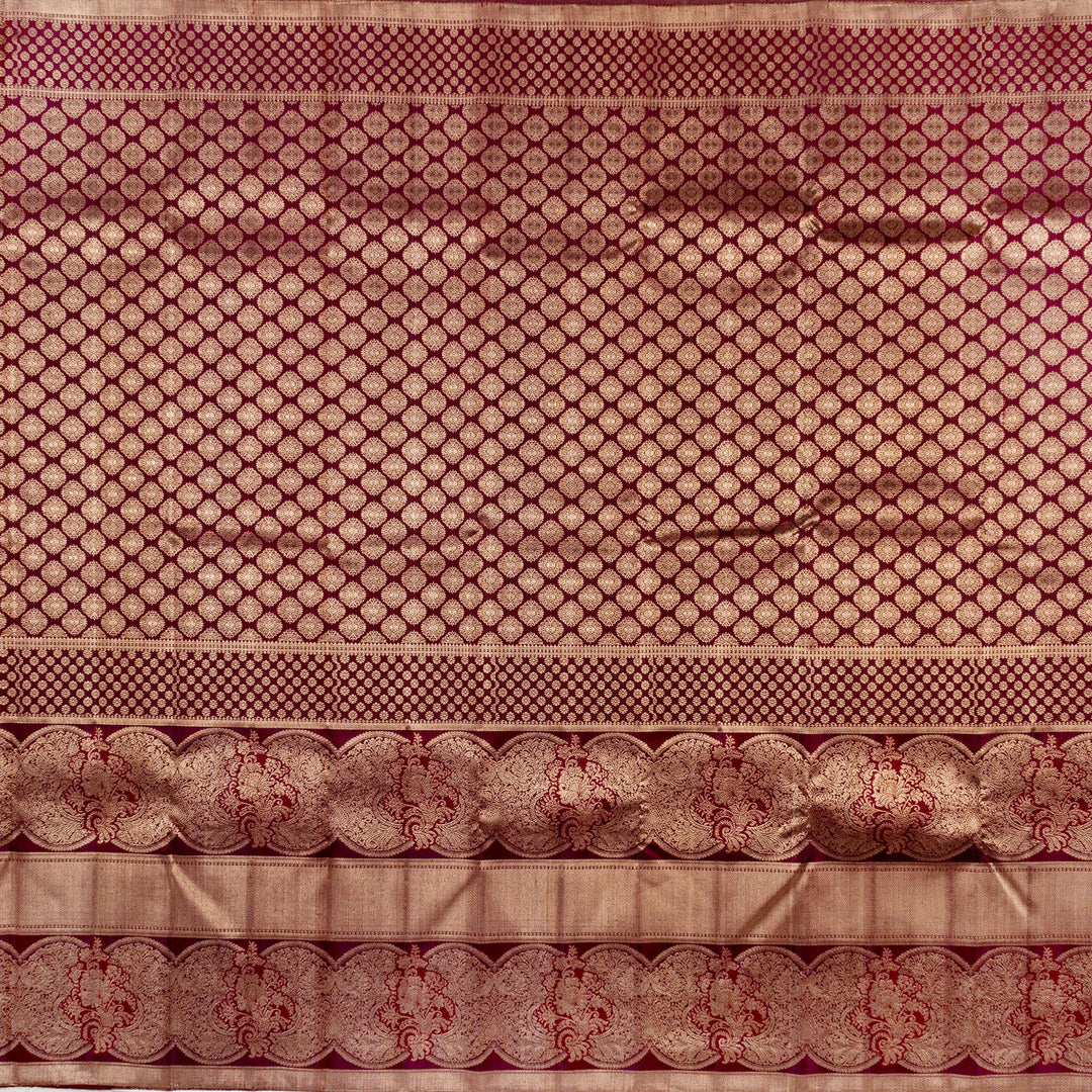 Kuberan Brown Kanchipuram Silk Saree