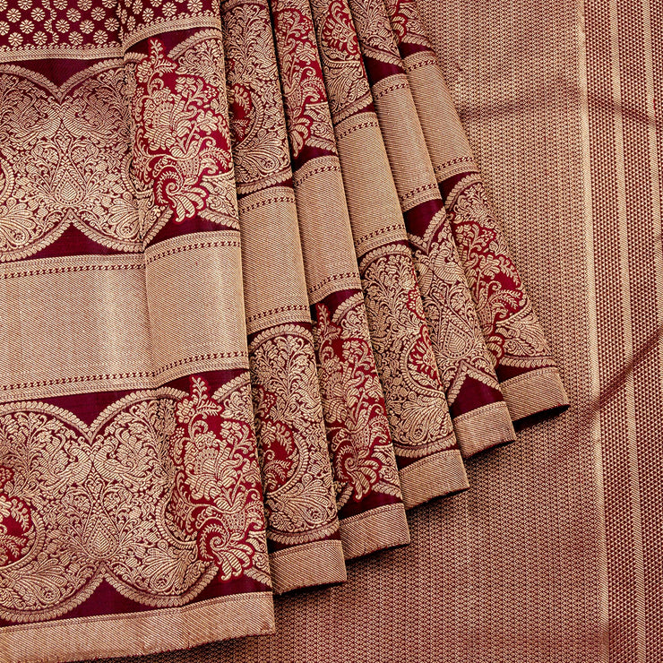 Kuberan Brown Kanchipuram Silk Saree