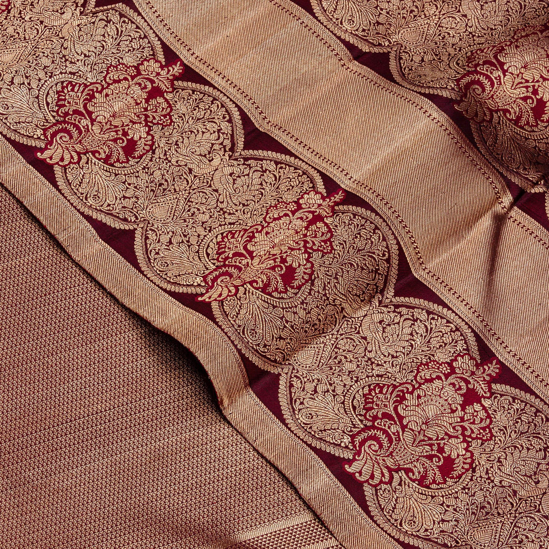 Kuberan Brown Kanchipuram Silk Saree