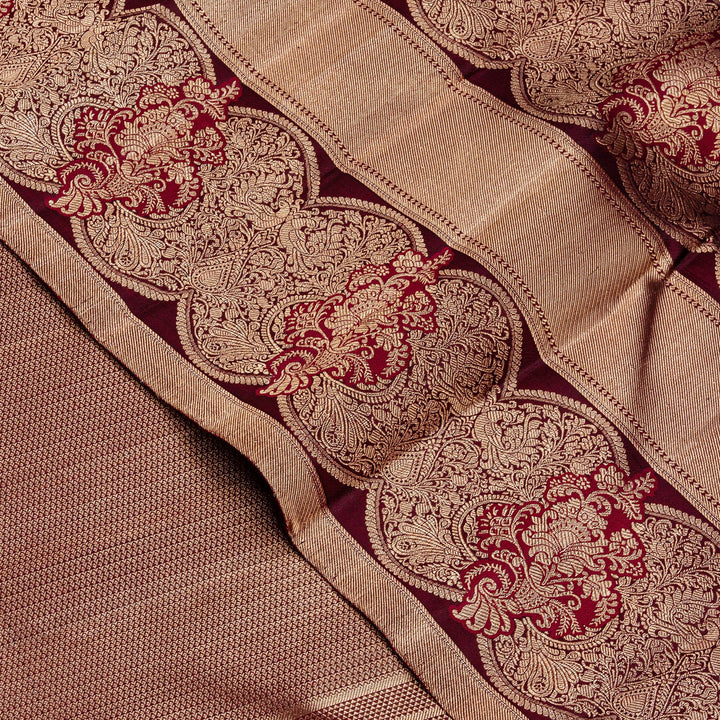 Kuberan Brown Kanchipuram Silk Saree
