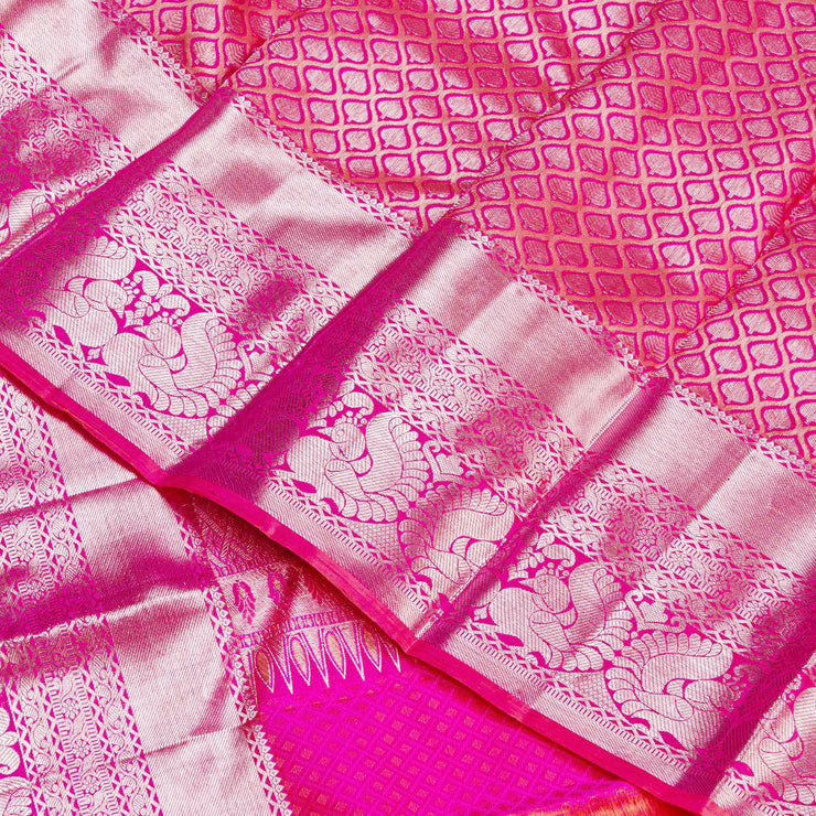 Kuberan Pink Kanchipuram Silk Saree