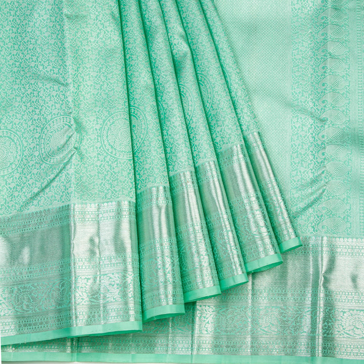Kuberan Sea Green Kanchipuram Silk Saree