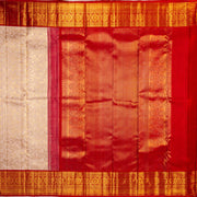 Kuberan Cream Red Kanchipuram Silk Saree