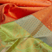 Kuberan Orange Green Kanchipuram Silk Saree