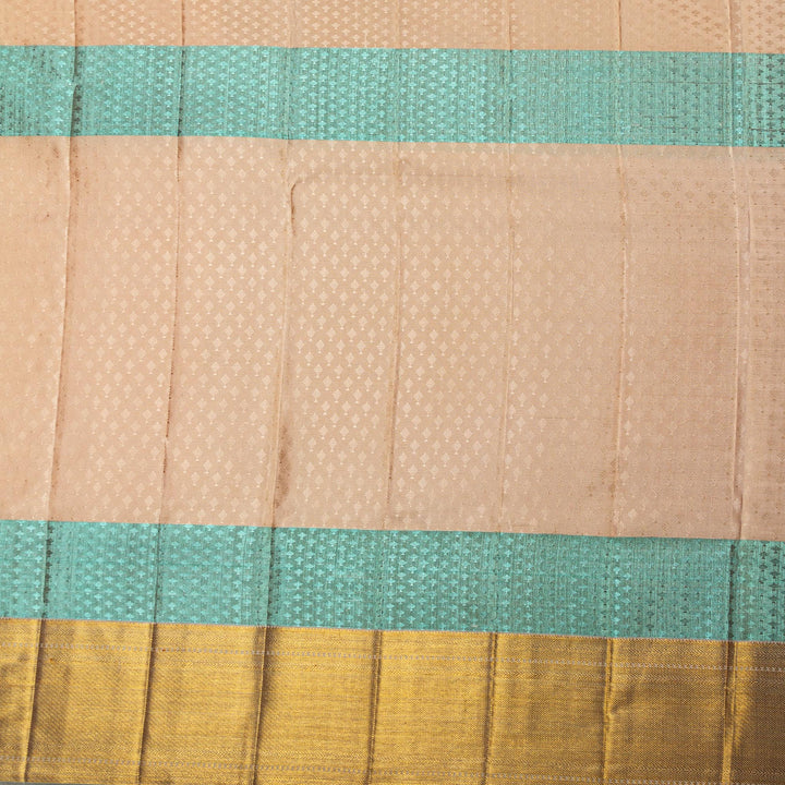 Kuberan Orange Green Kanchipuram Silk Saree