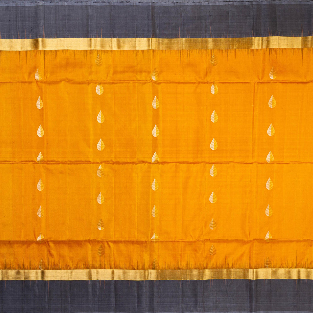 Kuberan Yellow Grey Pure Silk Saree