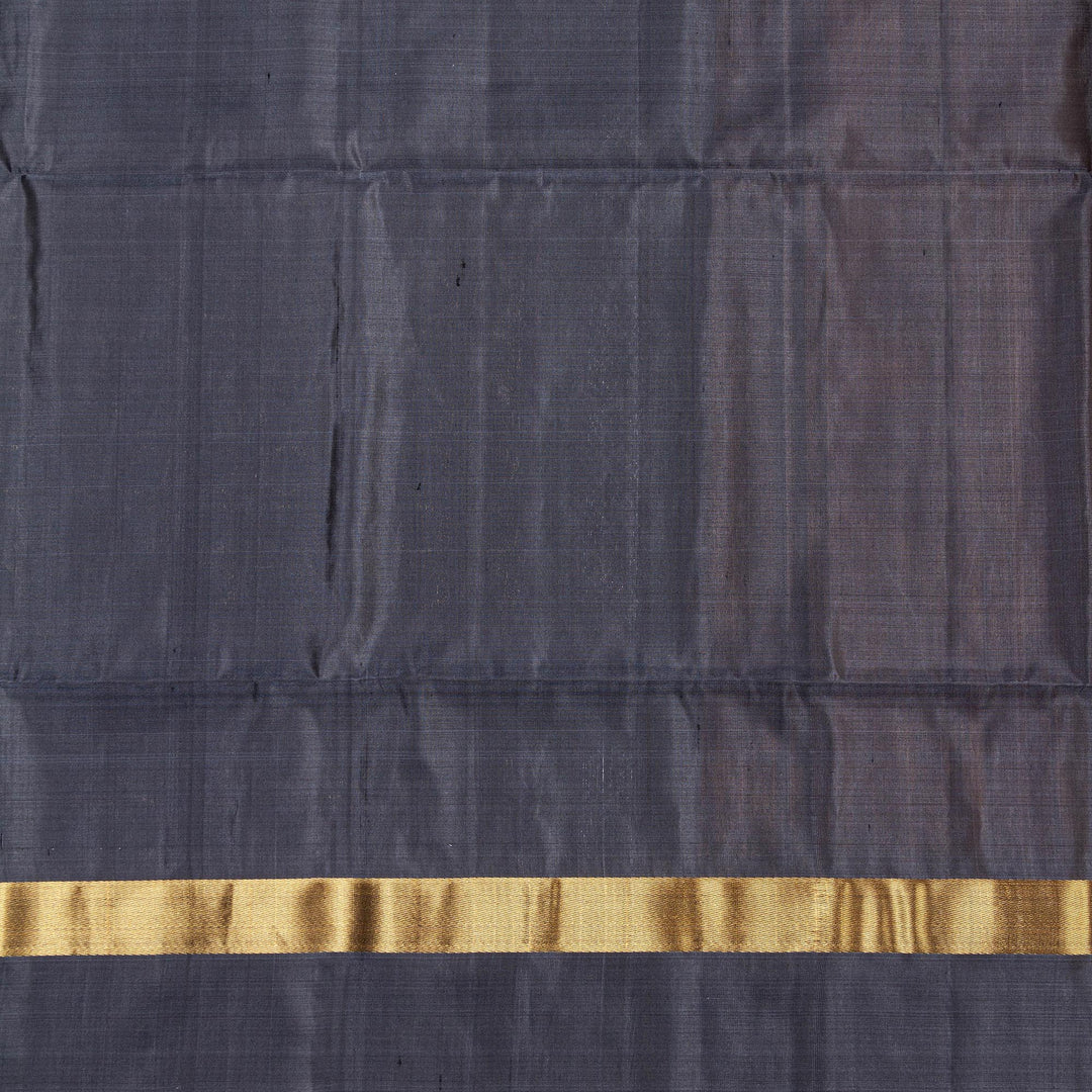 Kuberan Yellow Grey Pure Silk Saree