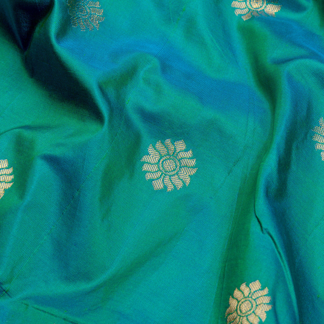 Kuberan Blue Pink Paithani Silk Saree