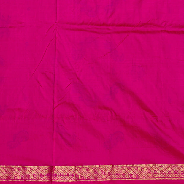 Kuberan Blue Pink Paithani Silk Saree