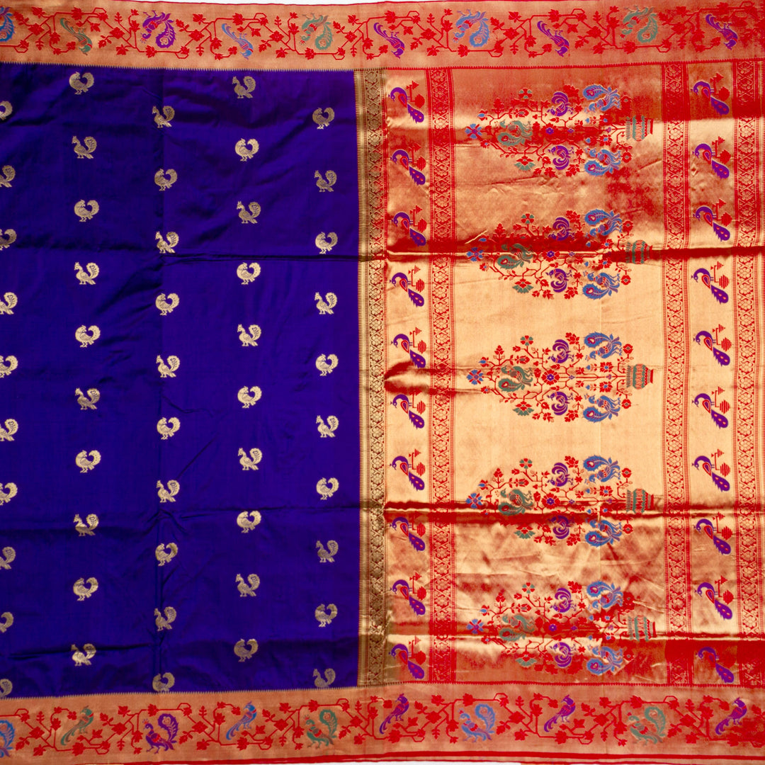 Kuberan Royal Blue Paithani Silk Saree