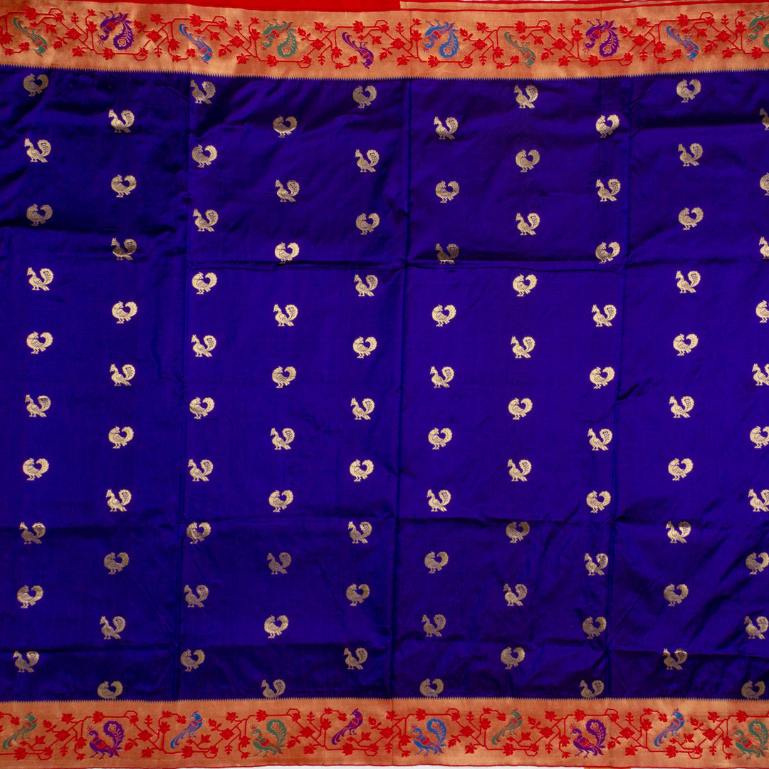 Kuberan Royal Blue Paithani Silk Saree