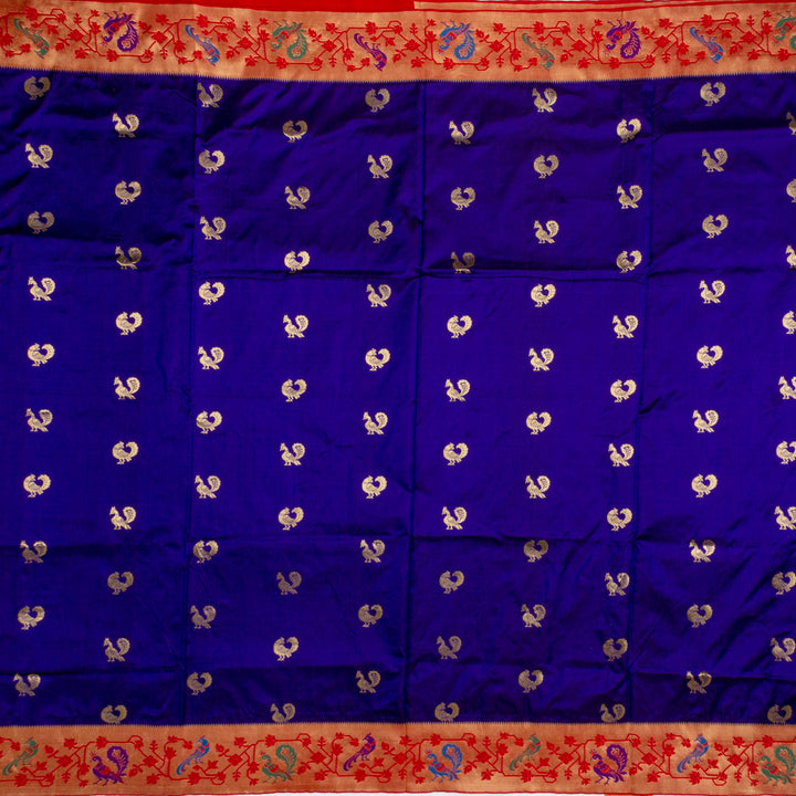 Kuberan Royal Blue Paithani Silk Saree