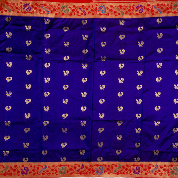 Kuberan Royal Blue Paithani Silk Saree