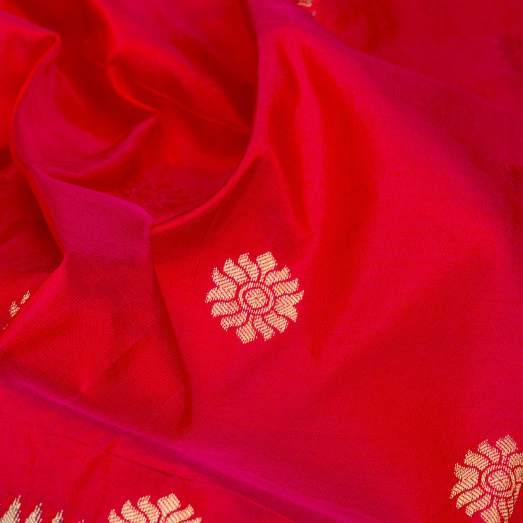 Kuberan Red Blue Paithani Silk Saree