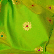 Kuberan Parrot Green Paithani Silk Saree