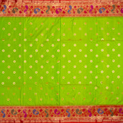Kuberan Parrot Green Paithani Silk Saree