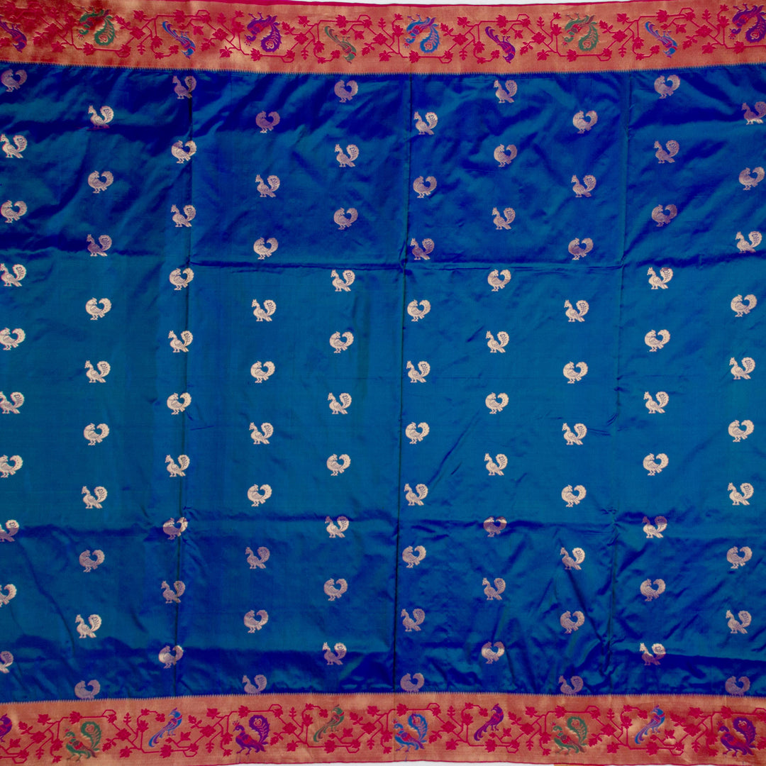 Kuberan Blue Paithani Silk Saree