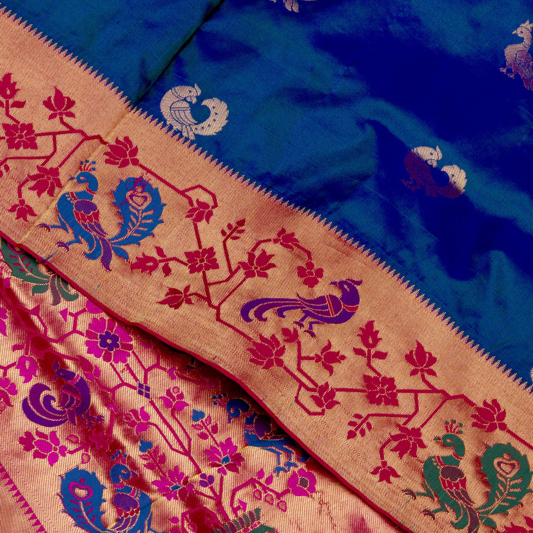 Kuberan Blue Paithani Silk Saree