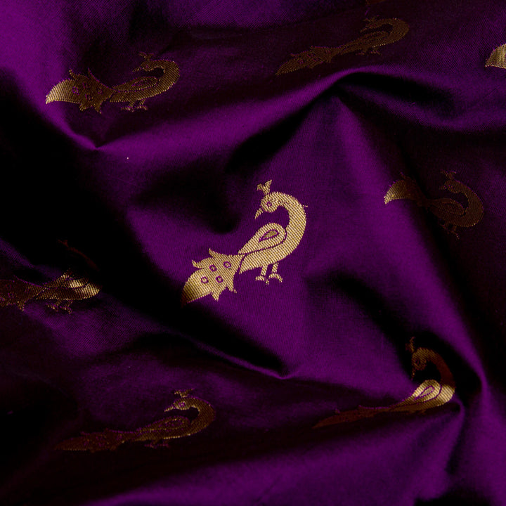 Kuberan Purple Blue Paithani Silk Saree