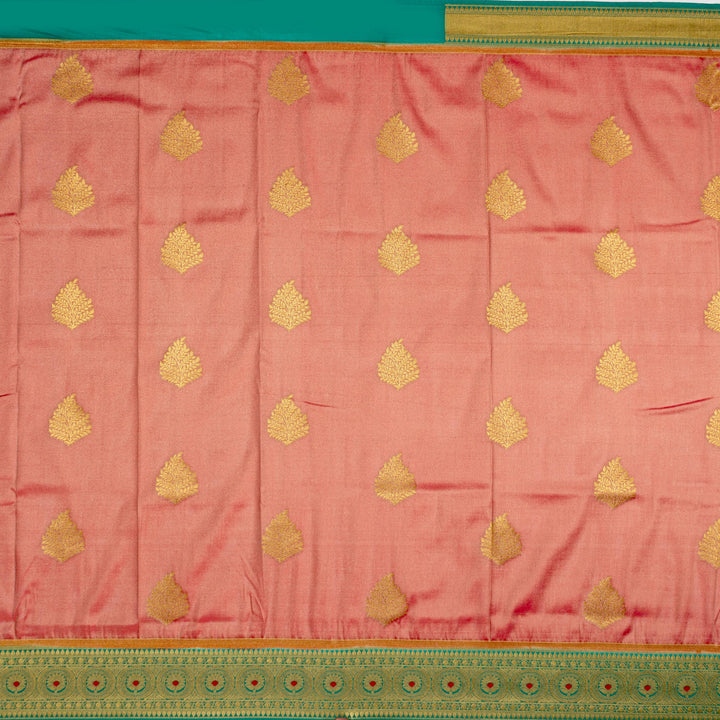 Kuberan Pink Green Tissue Paithani Semi Silk Saree