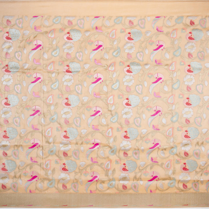 Kuberan Cream  Tissue Paithani Semi Silk Saree