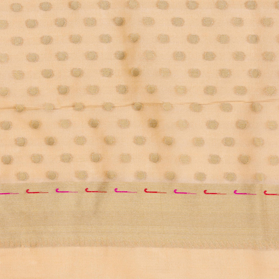 Kuberan Cream  Tissue Paithani Semi Silk Saree