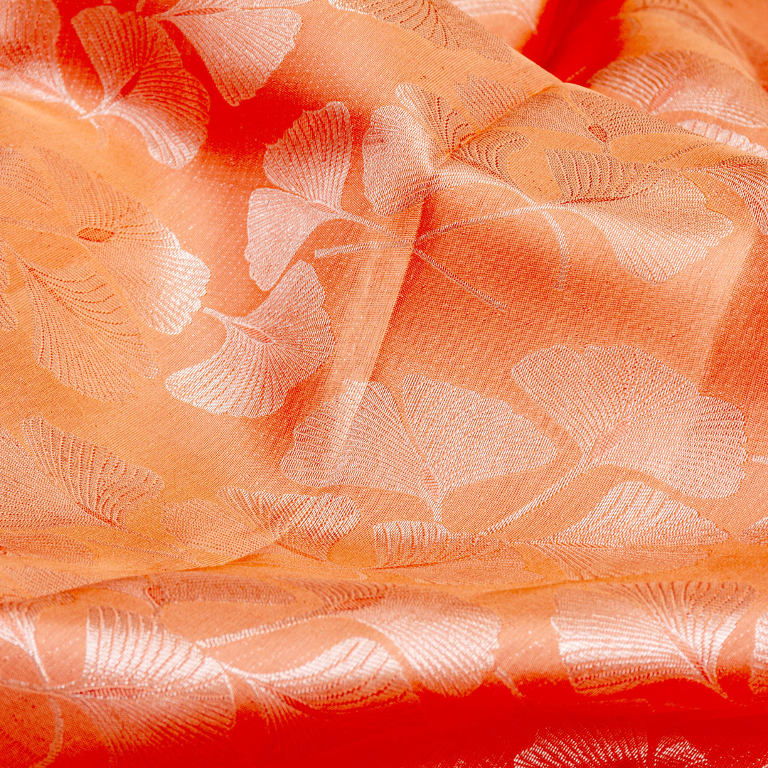 Kuberan Peach Purple Pure Kanchivaram Silk Saree