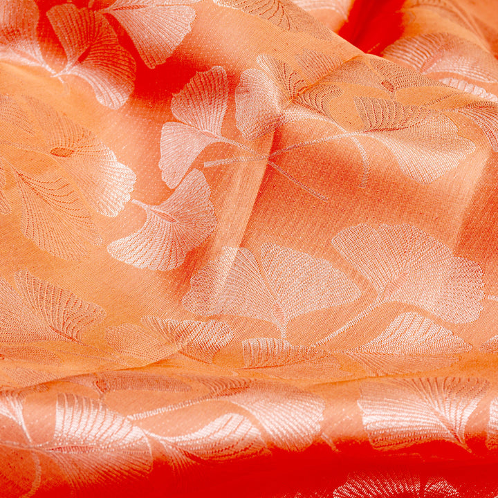 Kuberan Peach Purple Pure Kanchivaram Silk Saree