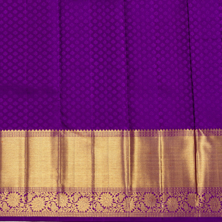 Kuberan Peach Purple Pure Kanchivaram Silk Saree