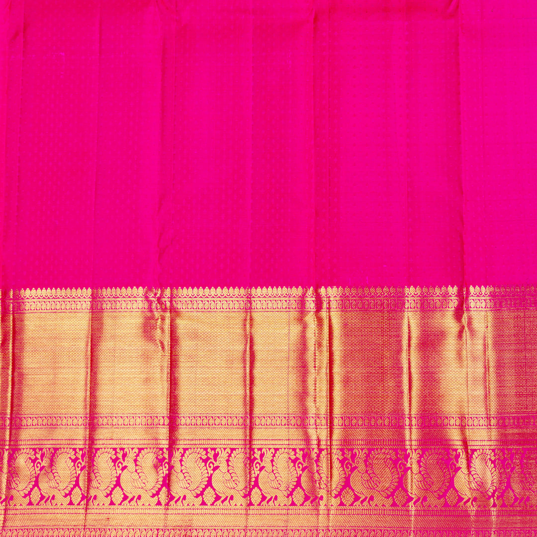 Kuberan Yellow Pink Pure Kanchivaram Silk Saree