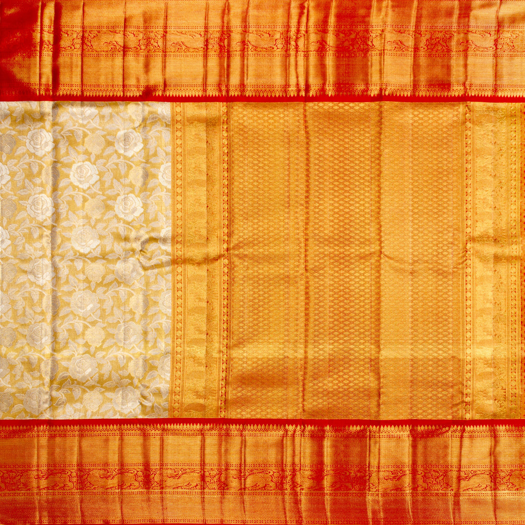 Kuberan Golden Pure Kanchivaram Silk Saree