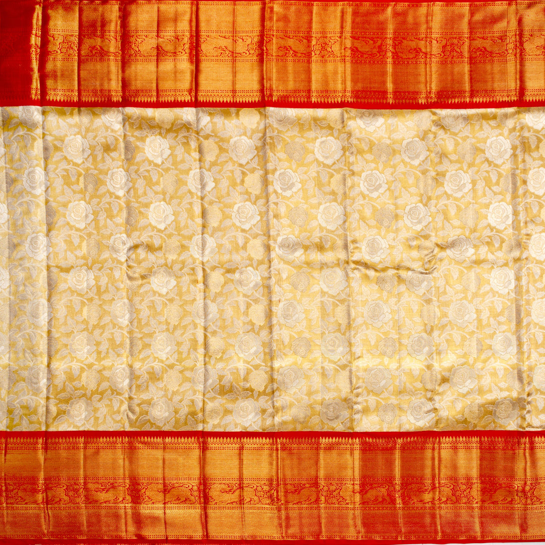 Kuberan Golden Pure Kanchivaram Silk Saree