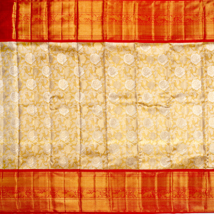 Kuberan Golden Pure Kanchivaram Silk Saree