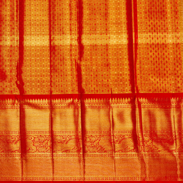 Kuberan Golden Pure Kanchivaram Silk Saree