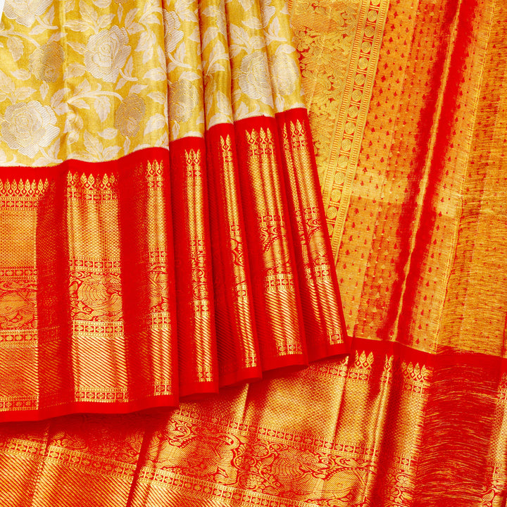 Kuberan Golden Pure Kanchivaram Silk Saree