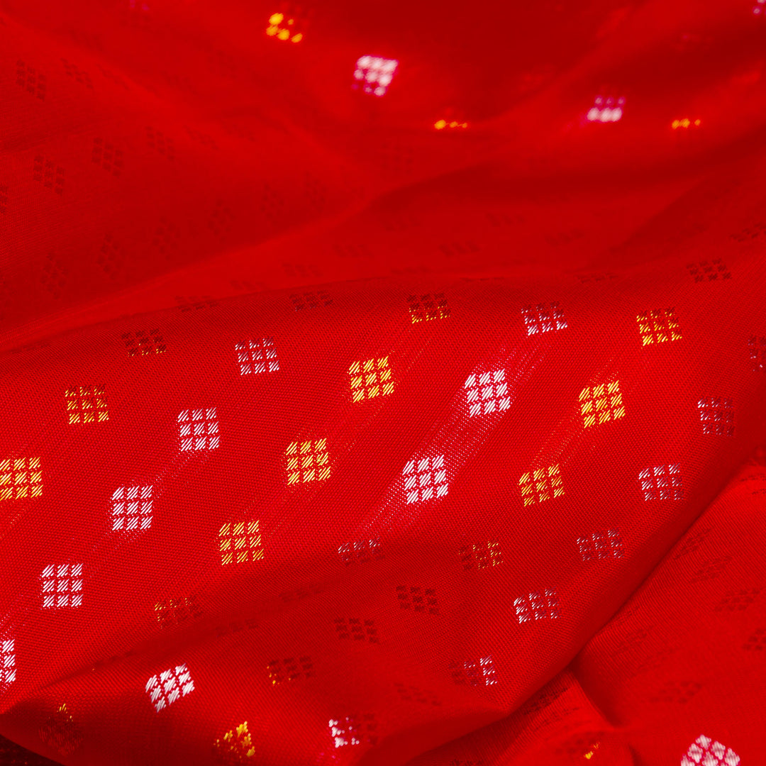 Kuberan Red Pure Kanchivaram Silk Saree